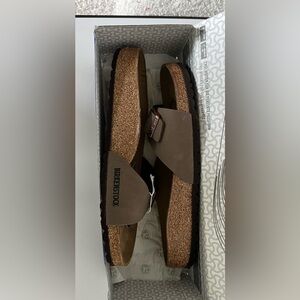 Birkenstock Taupe Slide Sandals